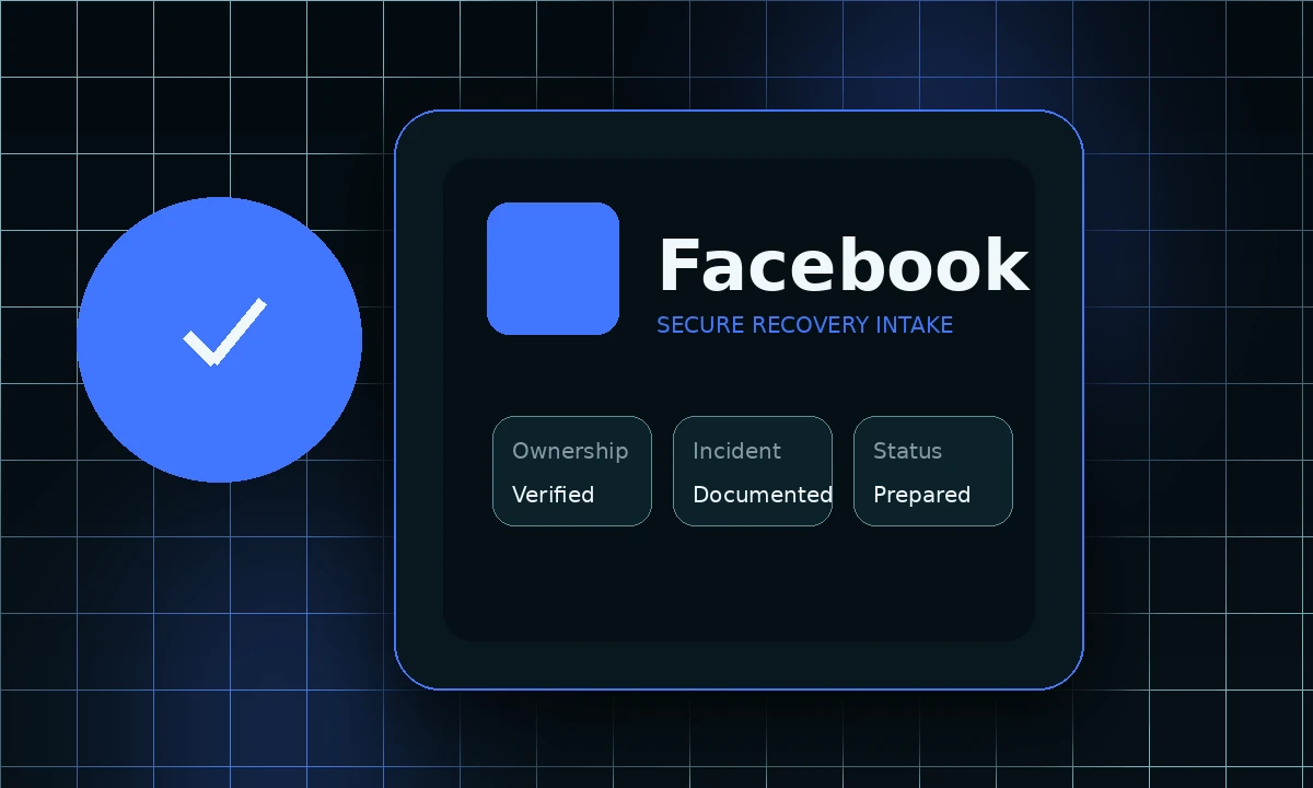 Facebook recovery case illustration