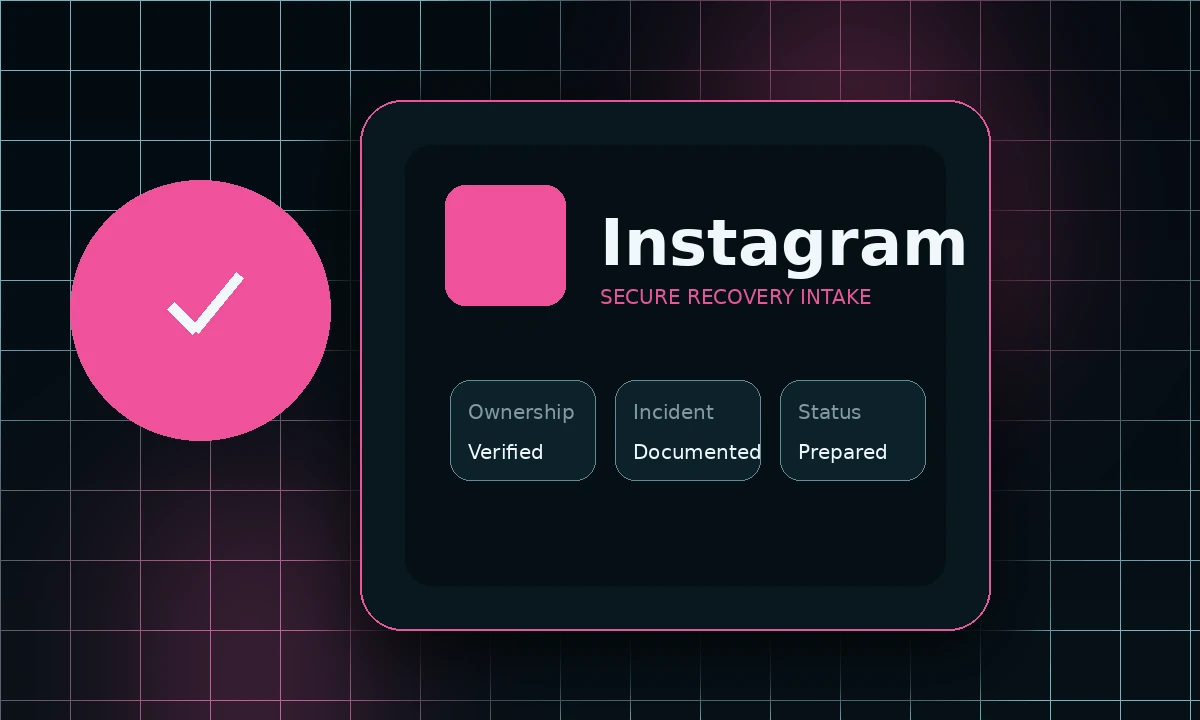 Instagram recovery case illustration
