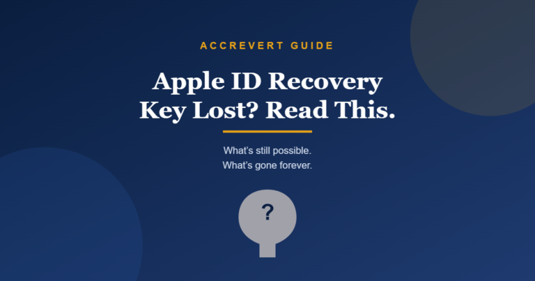 Apple ID Recovery Key lost guide