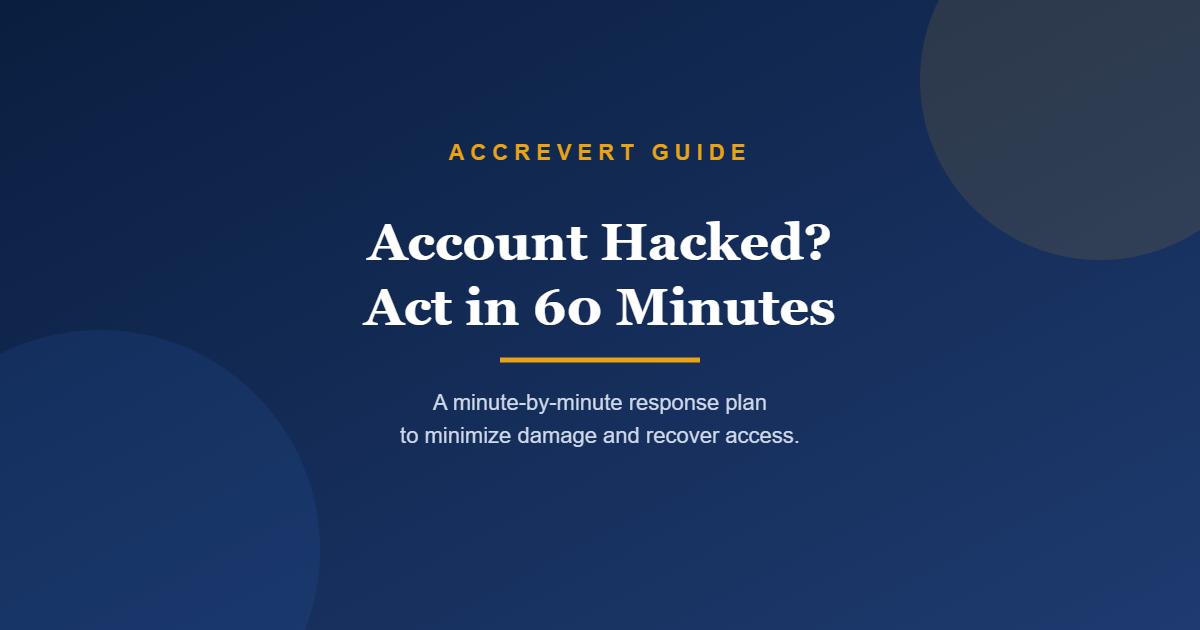 Account Hacked? Act in 60 Minutes