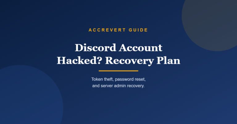 Discord Account Hacked? Recovery Plan