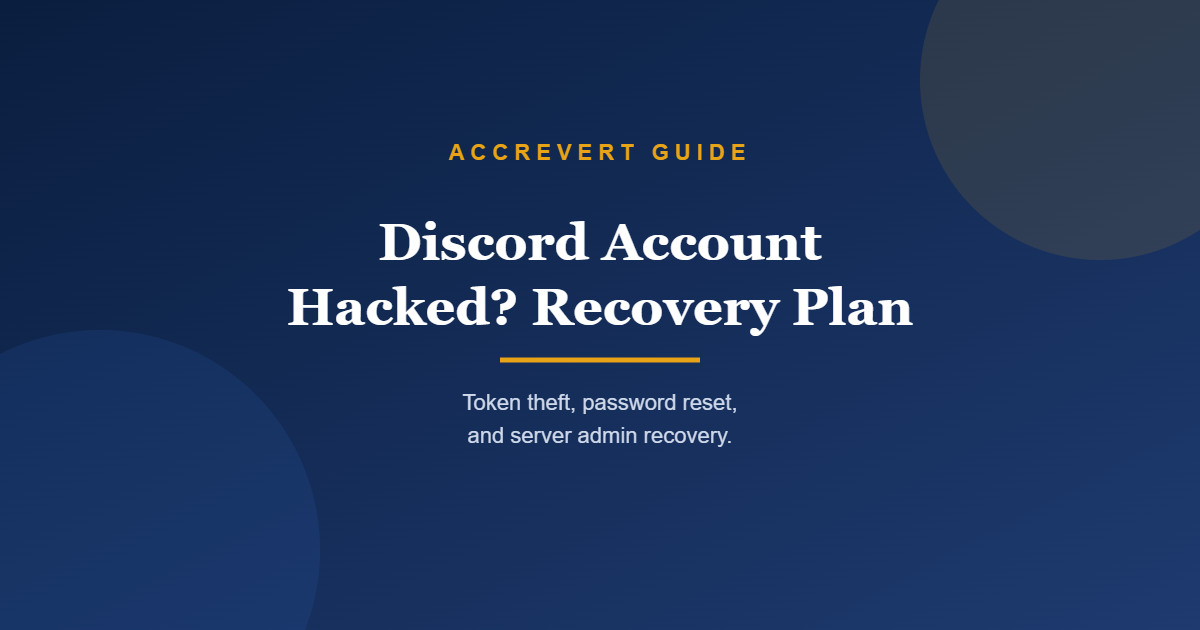 Discord Account Hacked? Recovery Plan
