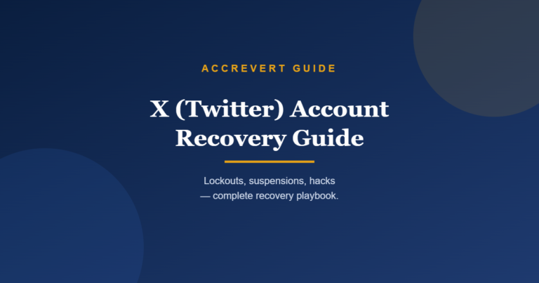 X (Twitter) Account Recovery Guide