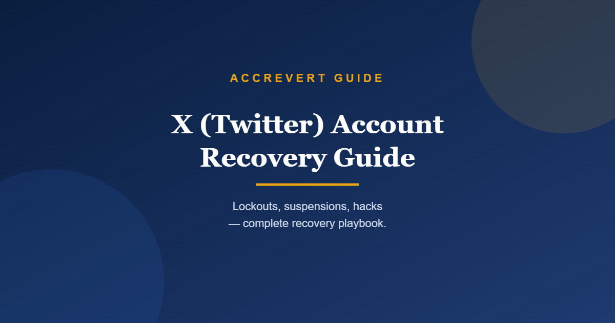 X (Twitter) Account Recovery Guide