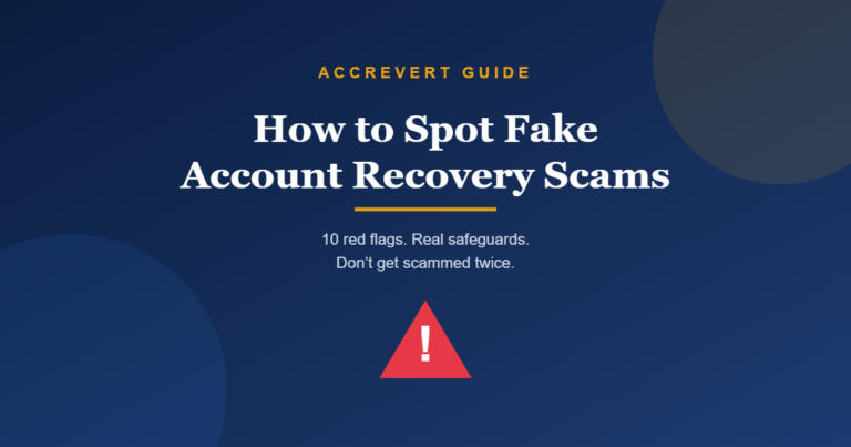 Spot fake account recovery scams red flags