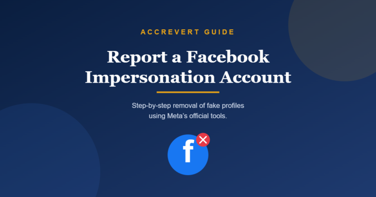 Report Facebook impersonation account guide