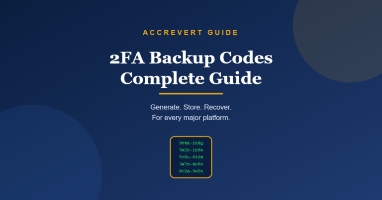 2FA backup codes guide